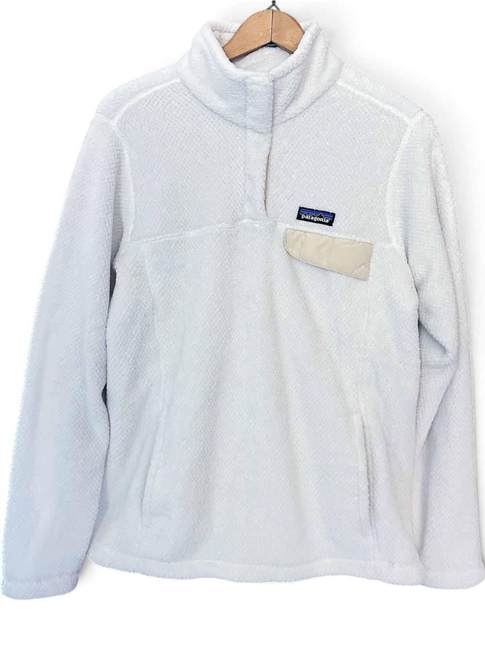Patagonia Women’s Re-Tool Snap-T Fleece Pullover White / Raw Linen - Large